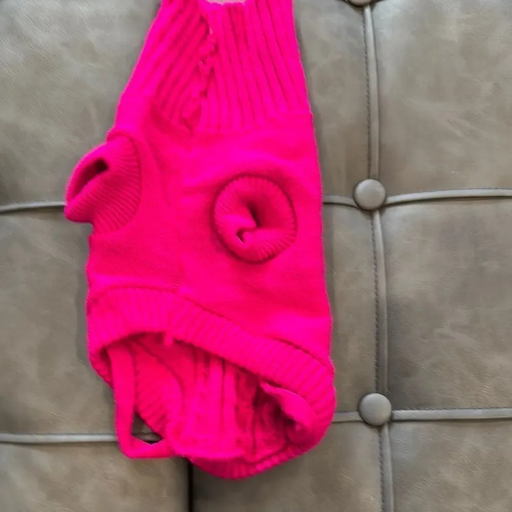 Dog Pink Cable Knit Sweater
